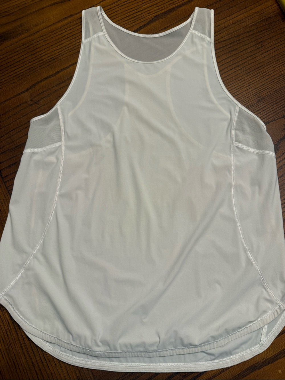 lululemon athletica White Mesh Racerback Tank - Picture 2 of 4
